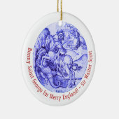 St. George Slay Dragon gepersonaliseerd Brits Keramisch Ornament (Rechts)