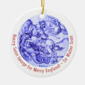 St. George Slay Dragon gepersonaliseerd Brits Keramisch Ornament (Voorkant)