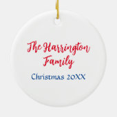 St. George Slay Dragon gepersonaliseerd Brits Keramisch Ornament (Achterkant)