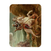 St. George slaying the dragon (olie op het paneel) Magneet (Verticaal)
