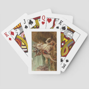 St. George slaying the dragon (olie op het paneel) Pokerkaarten