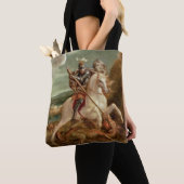 St. George slaying the dragon (olie op het paneel) Tote Bag (Dichtbij)