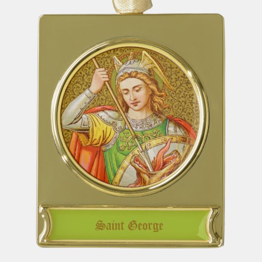 St. George (SNV 13) Verguld Banner Ornament (Voorkant)