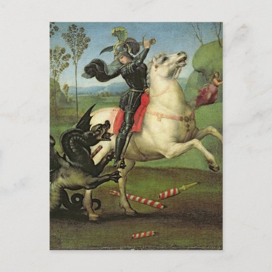 St. George Struggling met de Draak Briefkaart (Voorkant)