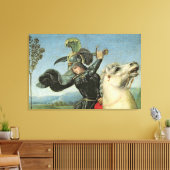 St. George Struggling met de Draak Canvas Afdruk (Insitu (Woonkamer))
