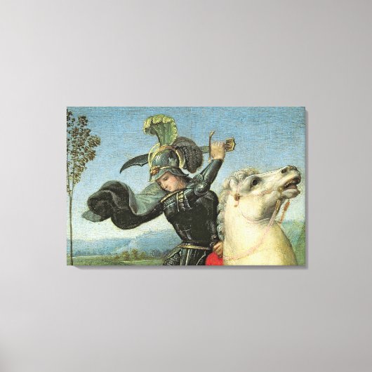 St. George Struggling met de Draak Canvas Afdruk (Voorkant)