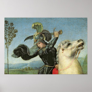 St. George Struggling met de Draak Poster