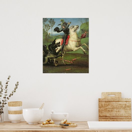 St. George Struggling met de Draak Poster (Keuken)