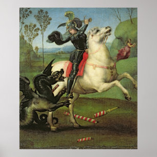 St. George Struggling met de Draak Poster