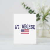 St. George US Flag Briefkaart (Staand voorkant)