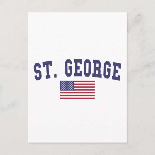 St. George US Flag Briefkaart (Voorkant)