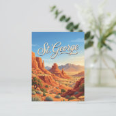 St. George, Utah Briefkaart (Staand voorkant)