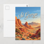 St. George, Utah Briefkaart (Voorkant / Achterkant)