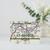 St. George Utah kaart (Staand voorkant)