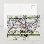 St. George Utah kaart (Voorkant / Achterkant)