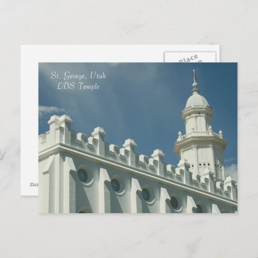 St. George, Utah LDS Temple Briefkaart (Voorkant / Achterkant)