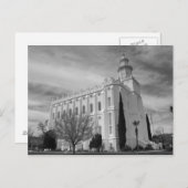 St. George Utah Mormon Temple Briefkaart (Voorkant / Achterkant)