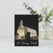 St. George Utah Mormon Temple Briefkaart (Staand voorkant)
