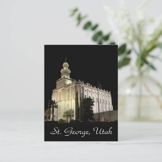 St. George Utah Mormon Temple Briefkaart (Staand voorkant)