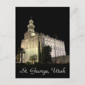 St. George Utah Mormon Temple Briefkaart (Voorkant)