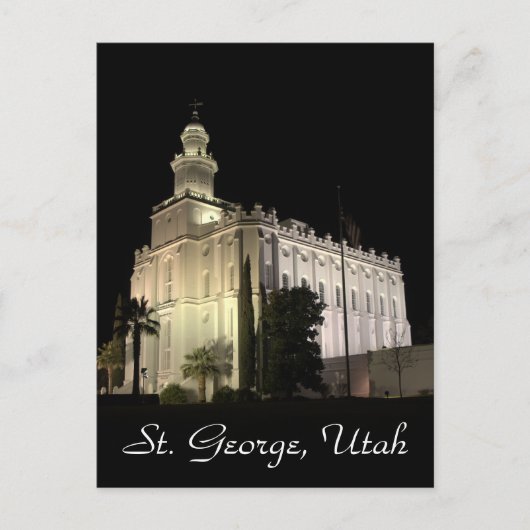 St. George Utah Mormon Temple Briefkaart (Voorkant)