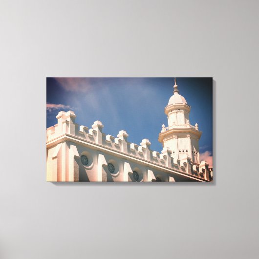St. George Utah Mormon Temple Canvas Afdruk (Voorkant)