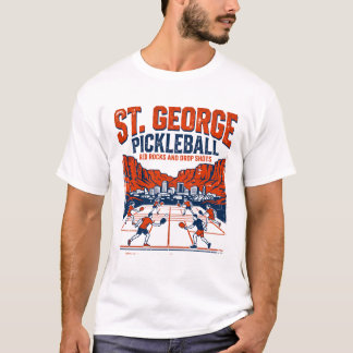 St. George Utah Pickleball Speler Zonsondergang Sc T-shirt