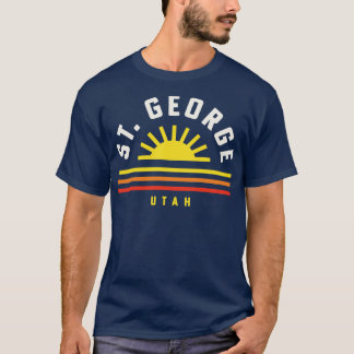 St George Utah Retro zonsondergang T-shirt