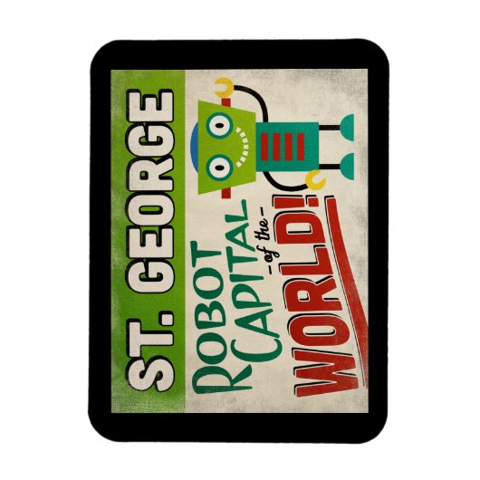 St. George Utah Robot - Funny  Magneet (Verticaal)