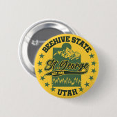 St. George, Utah Ronde Button 5,7 Cm (Voorkant /achterkant)