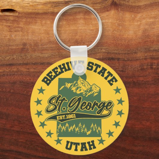 St. George, Utah Sleutelhanger (Achterkant)
