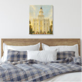 St. George Utah Temple Painting™ LDS Art Canvas Afdruk (Insitu (Slaapkamer))