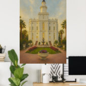 St. George Utah Temple Painting™ LDS Art Poster (Thuiskantoor)