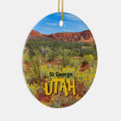 St. George Utah Woestijn Wildbloemen Keramisch Ornament (Rechts)