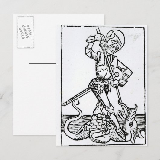 St. George, van het "Liber Chronicarum" Briefkaart (Voorkant / Achterkant)