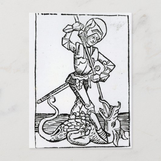 St. George, van het "Liber Chronicarum" Briefkaart (Voorkant)