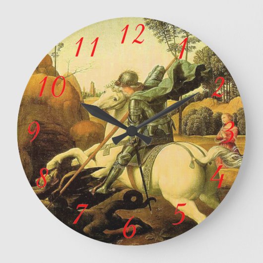 St. George van Raphael "en de Draak" (circa 1505) Grote Klok (Voorkant)