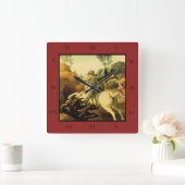St. George van Raphael "en de Draak" (circa 1505) Vierkante Klok (Huis)