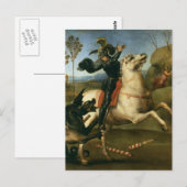 St George vecht de draak Briefkaart (Voorkant / Achterkant)