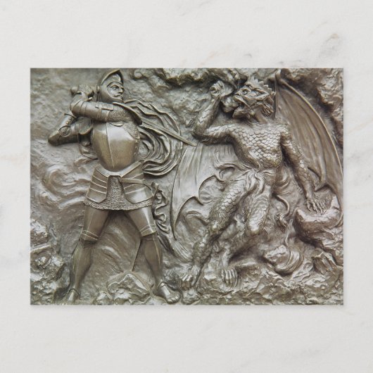 St. George vecht tegen de draak Briefkaart (Voorkant)