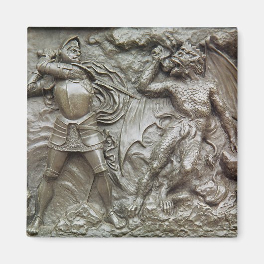 St. George vecht tegen de draak Magneet (Voorkant)