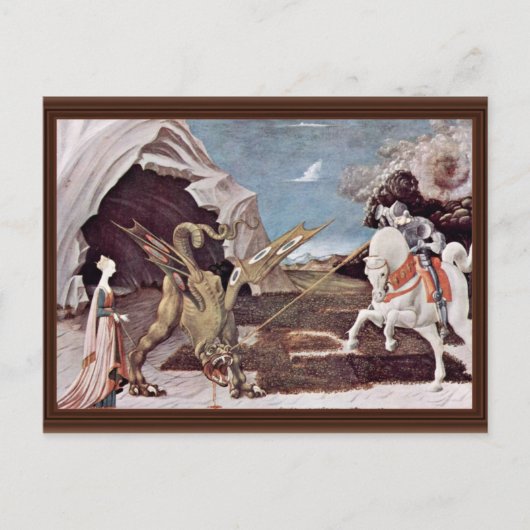 St. George vecht tegen de draak van Uccello Paolo Briefkaart (Voorkant)