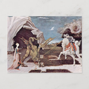 St. George vecht tegen de draak van Uccello Paolo Briefkaart