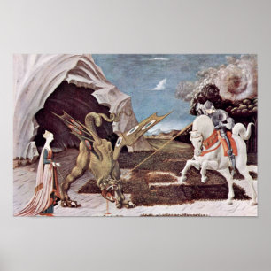 St. George vecht tegen de draak van Uccello Paolo Poster