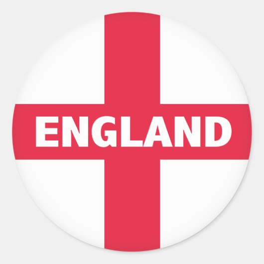 St George's Cross - Engelse vlag Ronde Sticker (Voorkant)