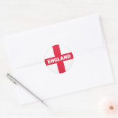 St George's Cross - Engelse vlag Ronde Sticker (Envelop)