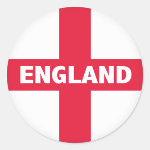 St George's Cross - Engelse vlag Ronde Sticker