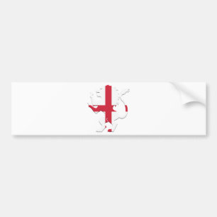 St George's Cross Lion Rampant Bumpersticker