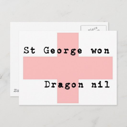 St. George's Day Briefkaart (Voorkant / Achterkant)