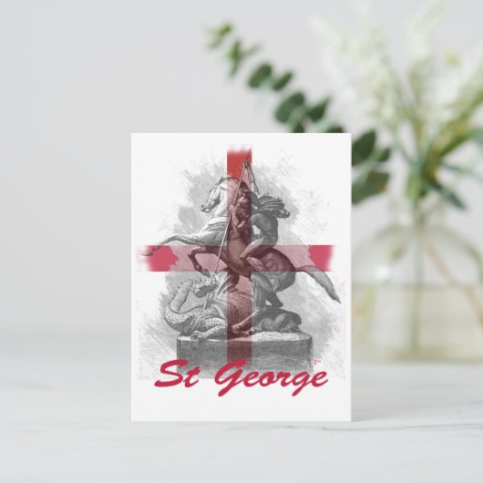 St. Georges Day Briefkaart (Staand voorkant)